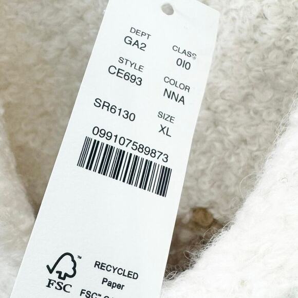 J. Crew Fair Isle Johnny-Collar Pullover Sweater in Boucle Yarn Size XL NWT - Picture 11 of 13